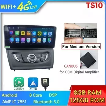 Автомобильный радиоприемник с экраном Android TS10 TS18 10,25 дюйма для Hyundai Tucson IX35 2009-2015, автомобильный радиоприемник, мультимедийный видеоплеер, навигация