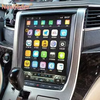 Автомобильный радиоприемник с экраном Tesla на Android 13 для Toyota VELLFIRE Alphard 20 H20 2008 - 2014 GPS мультимедийный видеоплеер 12,1 дюйма 256 ГБ