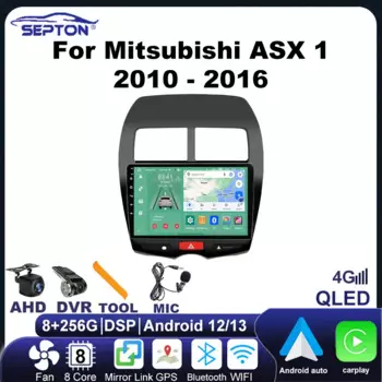 Автомобильный радиоприемник SEPTON для Mitsubishi ASX 1 2010-2016 Carplay Android Авто GPS 4G стерео DVD-навигация автомобильный мультимедийный Головной блок