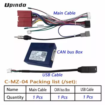 Автомобильный радиоприемник Upindo, адаптер CAN-Bus для Mazda 3 6 CX-7, жгут проводов, разъем питания