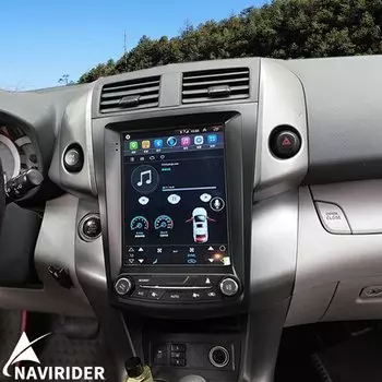 Автомобильный радиоприемник в стиле Tesla с экраном 10,4 дюйма для Toyota RAV4 Rav 4 2008-2010-2011 Android 14, автомобильный мультимедийный видеоплеер, GPS-навигация