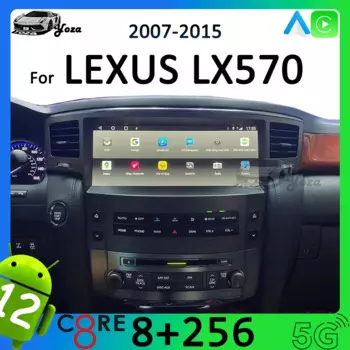 Автомобильный радиоприемник Yoza Carplay для LEXUS LX570 2007-2015 Android11, сенсорный экран, мультимедийный плеер, GPS-навигация, Wi-Fi, инструменты в подарок
