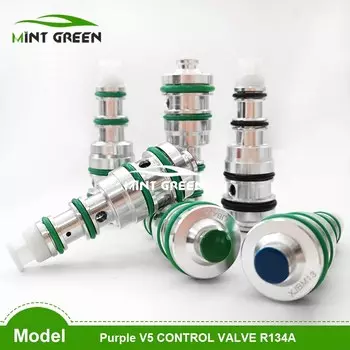 Автомобильный регулирующий клапан кондиционера V5, регулирующий клапан компрессора переменного тока, черный, красный, синий, зеленый, желтый, тормозной клапан