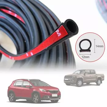 Автомобильный резиновый уплотнитель 3/5/8/16/25 м, большой тип D, звукоизоляция двери, уплотнитель, стикер, аксессуары для автомобиля