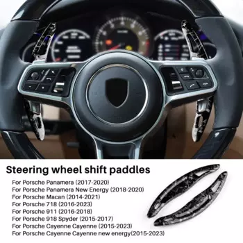 Автомобильный руль, чехол переключения передач из АБС-пластика для Porsche Panamera Macan Cayenne 718 911, аксессуары для отделки