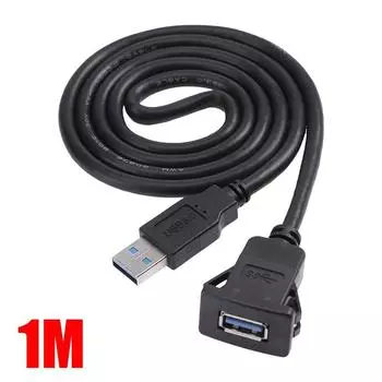 Автомобильный RV USB-разъем Cabe USB2.0 автомобильный удлинитель с утопленным креплением для приборной панели квадратный USB-кабель 1 м для автодома