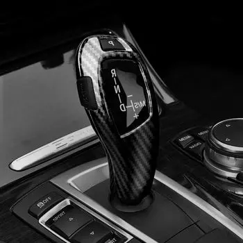 Автомобильный рычаг переключения передач, черный чехол для BMW X5 X6 E70 E71 2008-2013, чехол из углеродного волокна, ручка переключения передач, накладка