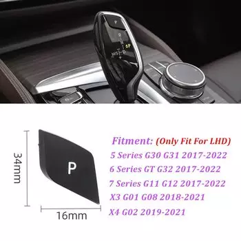 Автомобильный рычаг переключения передач, хромированная парковочная буква P, замена кнопки для BMW 5, 6, 7 серии 6GT G11 G30 G12 G31 G32 X3 X4 G01 G02 LHD
