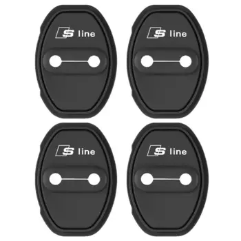 Автомобильный силиконовый дверной замок, защитный чехол, противоударная амортизирующая накладка для Audi SLine A3 A4 A5 A6 A7 Q2 Q3 Q5 Q7, аксессуары