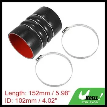 Автомобильный силиконовый шланг UXCELL, 25/28/30/35/40/45/51/54/57/60 мм-102 мм, с зажимами, шланг для охлаждающей жидкости, длина 152 мм