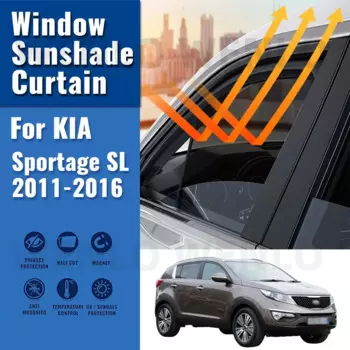 Автомобильный солнцезащитный козырек для KIA Sportage SL 2011-2016, магнитная занавеска на лобовое стекло, занавеска на заднее стекло, солнцезащитный козырек