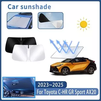 Автомобильный солнцезащитный козырек для Toyota C-HR GR Sport AX20 2023 2024 2025 MK2, солнцезащитный козырек на лобовое стекло, теплоизоляция, летние автоаксессуары