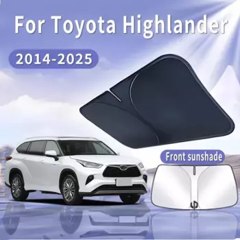 Автомобильный солнцезащитный козырек для Toyota Highlander 2014 ~ 2025, солнцезащитный козырек на лобовое стекло, теплоизоляция, летнее охлаждение, автоаксессуары, складные