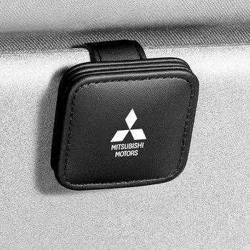 Автомобильный солнцезащитный козырек, коробка для хранения очков, зажим для солнцезащитных очков, держатель для билетов для карт для Mitsubishi Asx Lancer Outlander Pajero Ralliart