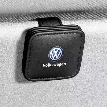 Автомобильный солнцезащитный козырек, ящик для хранения очков, зажим для карт, держатель для билетов для VW Volkswagen Golf Polo Passat Tiguan Touran Jetta