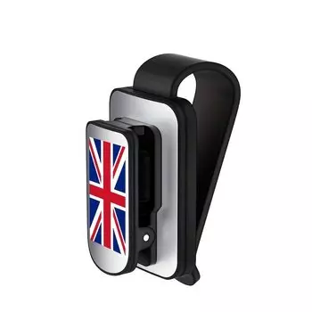 Автомобильный солнцезащитный козырек, зажим для очков с флагом Великобритании, логотип для MINI Cooper Countryman Clubman R55 R56 R60 F55 F60, автомобильные аксессуары