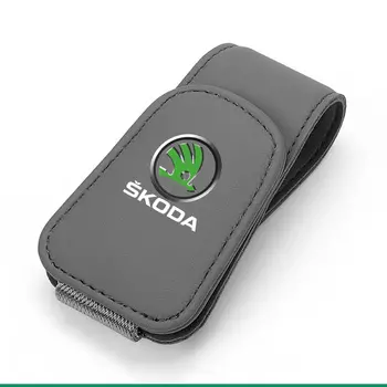 Автомобильный солнцезащитный козырек, зажим для очков, автомобильный держатель для солнцезащитных очков, чехол для карт для Skoda Octavia Fabia Kamiq Kapoq Kodiaq