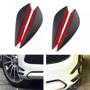 Автомобильный спойлер из углеродного волокна, 4 шт./компл., для переднего бампера