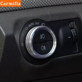 Автомобильный Стайлинг Carmilla, аксессуары для Chevrolet Malibu Cruze Trax Opel, переключатель фар, регулировочная ручка, отделка, стикер