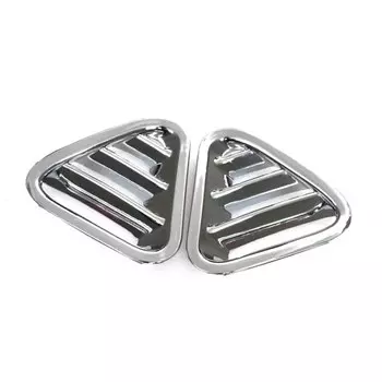 Автомобильный Стайлинг для Chevrolet Equinox 2017-2023, Хромированная передняя центральная консоль из АБС-пластика, Крышка вентиляционного отверстия, отделка, 2 шт.