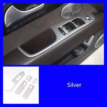 Автомобильный Стайлинг, дверной подлокотник, рамка, накладка для Audi Q7 2008-15, левый переключатель подъема окна, кнопки, рамка, аксессуары для интерьера