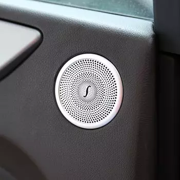 Автомобильный Стайлинг из алюминиевого сплава дверь аудио динамик крышка отделка наклейка для Mercedes Benz ML GL GLE GLS W166 X166 автозапчасти аксессуары