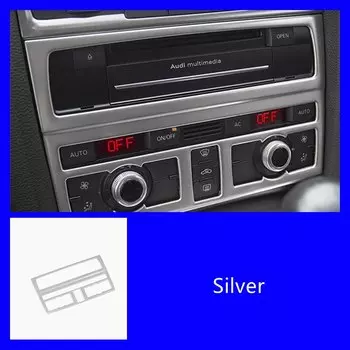Автомобильный Стайлинг консоль кондиционер CD панель Крышка отделка для Audi Q7 2008-15 Нержавеющая сталь Авто аксессуары для интерьера