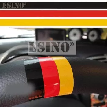 Автомобильный Стайлинг, немецкий флаг, рулевое колесо, декоративный автомобильный аксессуар, ПВХ водонепроницаемая фотография, виниловая наклейка