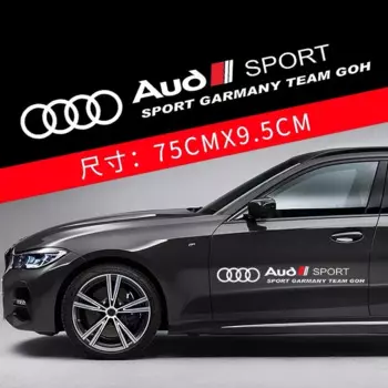 Автомобильный Стайлинг, ПВХ логотип, боковой корпус, крыло, автомобильная дверь, Спортивная наклейка для Audi RS S Line A3 A4 A5 A6 A7 Quattro Q2 Q3 Q5 Q7, 2 шт.