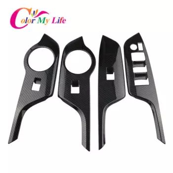 Автомобильный Стайлинг, внутренние стекла, кнопка переключения, крышка, отделка, наклейки для Toyota C-HR CHR 2016-2022, аксессуары