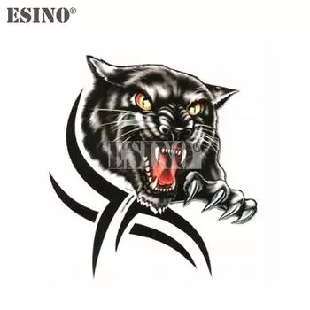 Автомобильный Стайлинг, забавная наклейка с головой злого Пумы, мультяшная наклейка из ПВХ, водонепроницаемая стеклянная наклейка для кузова автомобиля, Виниловая наклейка с узором