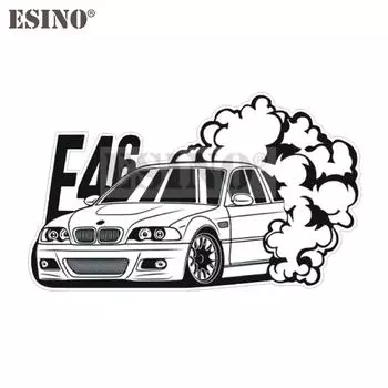 Автомобильный Стайлинг Забавный E46 Дрифтинг стикер мультфильм ПВХ наклейка водонепроницаемый узор винил для BMW E46 320i 330I 340i M3