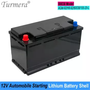 Автомобильный стартовый литиевый аккумулятор Turmera 12 В, корпус автомобильного аккумулятора, используется в 60038 серии AGM-92 100-20, заменяет свинцово-кислотный