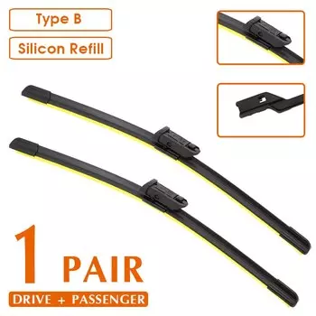 Автомобильный стеклоочиститель для Volkswagen Passat B6 2005-2010 лобовое стекло резиновый силиконовый запасной передний стеклоочиститель 24 "+ 19" LHDRHD аксессуары