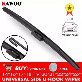 Автомобильный стеклоочиститель универсальный боковой u-образный крюк 14 "16" 17 "18" 19 "20" 21 "22" 24 "26" лобовое стекло резиновые дворники автомобильные аксессуары 1 шт.
