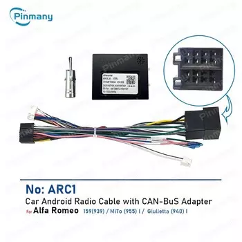 Автомобильный стерео радиокабель, разъем жгута проводов питания, головное устройство Android, адаптер CAN-шины для Alfa Romeo 159 GT MiTo Giulietta