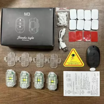 Автомобильный стробоскоп, дистанционные мотоциклетные фонари, радиоуправляемый дрон, светодиодная вспышка, беспроводной свет для радиоуправляемых самолетов, велосипедных сигнальных огней