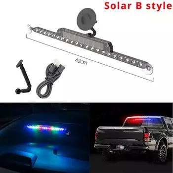 Автомобильный стробоскоп RGB на солнечной батарее Предупреждение светодиодный аварийный предупреждающий фонарь для столкновений, сигнальная лампа для парковки