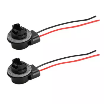 Автомобильный светильник T25 3156 3157, разъем для лампы с проводом для Ford Jeep Buick Dodge Chrysler, держатель лампы, аксессуары, 2 шт.