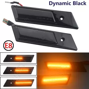 Автомобильный светодиодный мигающий последовательный динамический указатель поворота, боковой габаритный фонарь для BMW E30 E32 E34 E36, светодиодный фонарь 1990-1996 M3 M5 3 5 7 серии