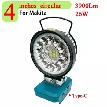 Автомобильные светодиодные рабочие фонари, электрический фонарик, прожектор, фонарики для Makita, 14,4 В, 18 В, адаптер литий-ионного аккумулятора BL1815 BL1830 BL1430 BL1860