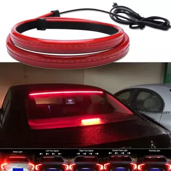 Автомобильный светодиодный задний стоп-сигнал, полоса высокого крепления, стоп-сигнал, указатель поворота, автоматическое предупреждение о ходе, задний фонарь DRL 90 см 100 см 12 В