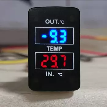 Автомобильный термометр с внутренним/внешним дисплеем температуры, двойной датчик температуры для Honda, Civic,Spirior,CRV,Fit Jazz,CityAccord