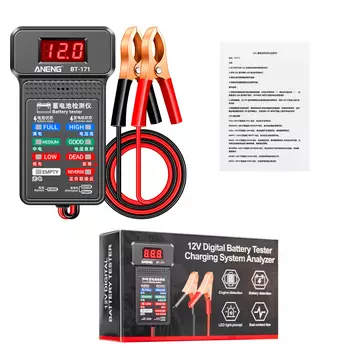 Автомобильный тестер аккумулятора ANENG BT-171 12 В, тестер заряда схем, анализатор батареи, инструмент, автомобильный электрический детектор количества
