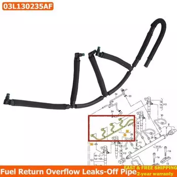 Автомобильный топливный шланг для GOLF Polo Touran, Топливный Шланг для возврата топлива, дизельный инжектор, шланг, линия утечки 03L130235AF