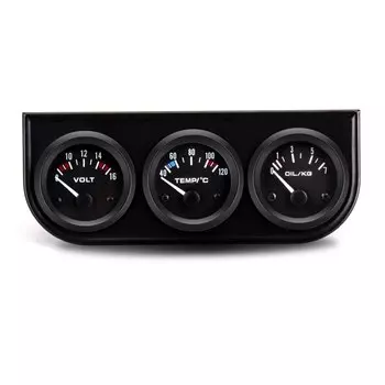 Автомобильный трехмерный вольтметр 52 мм, датчик температуры воды (по Цельсию), манометр масла (бар), 3-в-1, датчик модификации автомобиля с датчиком
