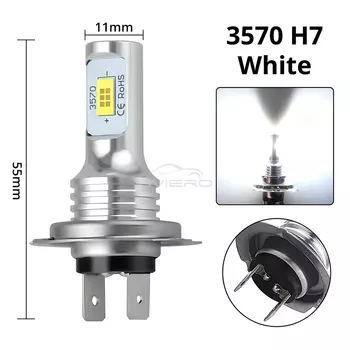 Автомобильный указатель поворота, дневной прожектор, лампы 3570 светодиодов CSP Mini H1 H4 H7 H11 9005, противотуманные фары 6500K, авто 12 В постоянного тока, модификация, перезарядка