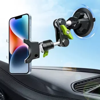 Автомобильный Универсальный вращающийся на 360 градусов металлический держатель на присоске с пультом дистанционного управления держатель для сотового телефона на приборную панель