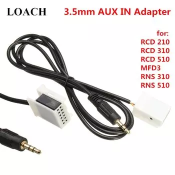 Автомобильный USB-адаптер AUX 3,5 мм, кабель для радио, mp3-плеера для Volkswagen VW RCD210 RCD310 RCD510 MFD3 RNS310 RNS510