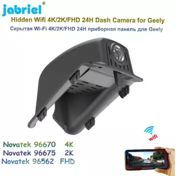Автомобильный видеорегистратор Jabriel 2K Wifi UHD 4K 2160P 24 ч мониторинг парковки видеорегистратор 170 ° FOV видеорегистратор для Geely Lynk & Co 05 2020 2021